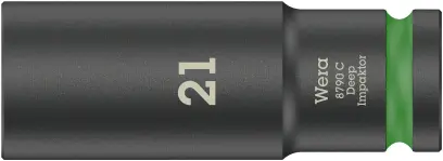 Wera 004837 Nástrčná hlavica 1/2" 21 mm typ 8790 C Impaktor Deep, dlhá, rázová (W05004837001)
