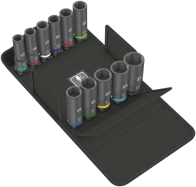 Wera 004841 Nástrčné hlavice 1/2" 6hran 13 ÷ 27 mm 8790 C Impaktor Deep Set 1, rázové - 11 dielov (W05004841001)