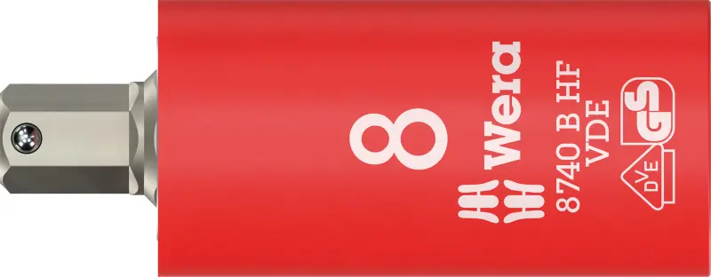 Wera 004903 Zástrčná bitová hlavica 3/8" 8 mm typ 8740 B VDE HF Zyklop, izolovaná, pridržiavacia (W05004903001)