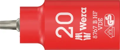 Wera 004920 Zástrčná bitová hlavica 3/8" TX 20 typ 8767 B VDE HF Zyklop, izolovaná, pridržiavacia (W05004920001)
