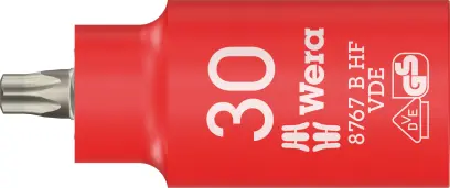Wera 004923 Zástrčná bitová hlavica 3/8" TX 30 typ 8767 VDE HF Zyklop, izolovaná, pridržiavacia (W05004923001)