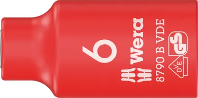 Wera 004950 Nástrčná hlavica 3/8" 6 mm typ 8790 B Zyklop VDE, izolovaná (W05004950001)