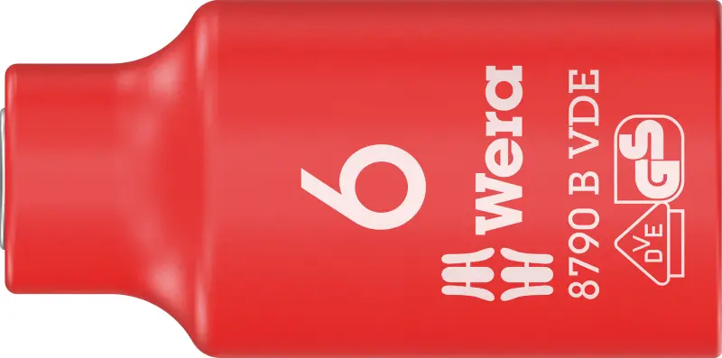 Wera 004950 Nástrčná hlavica 3/8" 6 mm typ 8790 B Zyklop VDE, izolovaná (W05004950001)