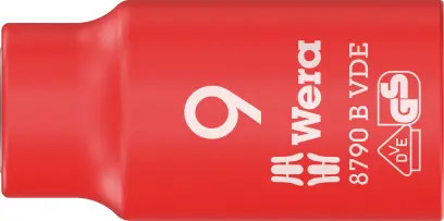 Wera 004953 Nástrčná hlavica 3/8" 9 mm typ 8790 B Zyklop VDE, izolovaná (W05004953001)