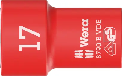 Wera 004961 Nástrčná hlavica 3/8" 17 mm typ 8790 B Zyklop VDE, izolovaná (W05004961001)