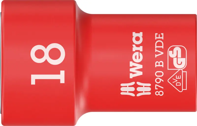 Wera 004962 Nástrčná hlavica 3/8" 18 mm typ 8790 B Zyklop VDE, izolovaná (W05004962001)