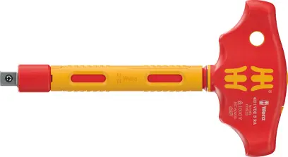 Wera 005122 Skrutkovač s priečnou rukoväťou, izoláciou VDE a funkciou račne pre nástrčné hlavice 3/8" typ 410 aj VDE B RA (W05005122001)