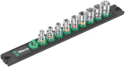 Wera 005400 Magnetická lišta A 4 - nástrčné hlavice 1/4" 6hran 5 ÷ 13 mm typ 8790 HMA - 9 dielov (W05005400001)