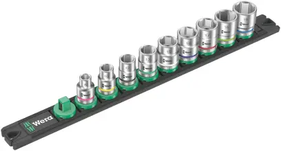 Wera 005430 Magnetická lišta B 4 - nástrčné hlavice Zyklop 3/8" 6hran 8 ÷ 19 mm typ 8790 HMB - 9 dielov (W05005430001)