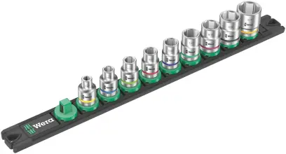 Wera 005450 Magnetická lišta B Imperial 1 - nástrčné hlavice Zyklop 3/8" 6hran 1/4 ÷ 3/4" typ 8790 HMB , palcové - 9 dielov (W05005450001)