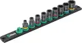 Wera 005452 Magnetická lišta B Impaktor 1 - nástrčné hlavice 3/8" 6hran 1/4 ÷ 3/4" typ 9608, palcové - 9 dielov (W05005452001)