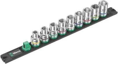 Wera 005460 Magnetická lišta C 4 - nástrčné hlavice Zyklop 1/2" 6hrán 10 ÷ 19 mm typ 8790 HMC - 9 dielov (W05005460001)
