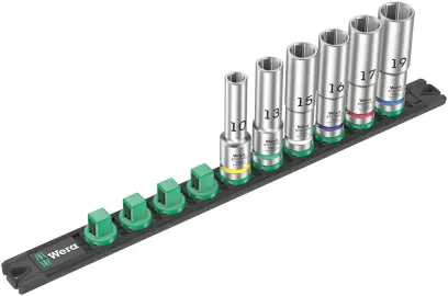 Wera 005470 Magnetická lišta C Deep 1 - nástrčné hlavice 1/2" 10 ÷ 19 mm typ 8790 HMC Deep, dlhé, rázové - 6 dielov (W05005470001)