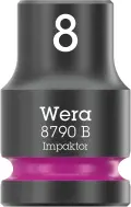 Wera 005500 Nástrčná hlavica 3/8" 6hran 8,0 mm Impaktor 8790 B, rázová (W05005500001)