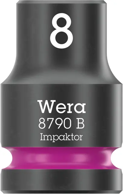 Wera 005500 Nástrčná hlavica 3/8" 6hran 8,0 mm Impaktor 8790 B, rázová (W05005500001)