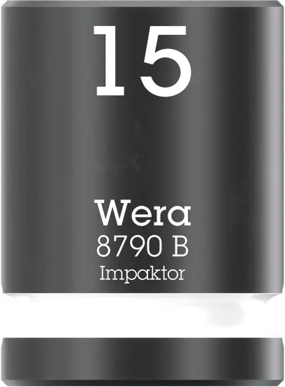 Wera 005506 Nástrčná hlavica 3/8" 6hran 15,0 mm Impaktor 8790 B, rázová (W05005506001)
