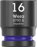 Wera 005507 Nástrčná hlavica 3/8" 6hran 16,0 mm Impaktor 8790 B, rázová (W05005507001)