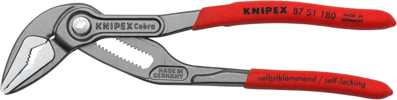 Kleště Cobra ES 250 mm Knipex 87 51 250 - leštěná hlava, plastové návleky rukojeti (K 87 51 250)