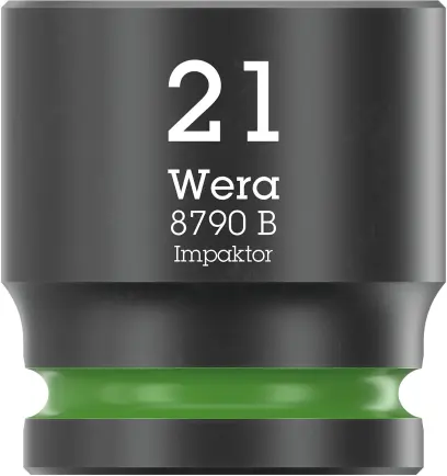 Wera 005511 Nástrčná hlavica 3/8" 6hran 21,0 mm Impaktor 8790 B, rázová (W05005511001)