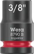 Wera 005516 Nástrčná hlavica 3/8" 6hran 3/8" Impaktor 8790 B, palcová, rázová (W05005516001)
