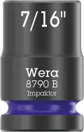 Wera 005517 Nástrčná hlavica 3/8" 6hran 7/16" Impaktor 8790 B, palcová, rázová (W05005517001)