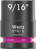 Wera 005519 Nástrčná hlavica 3/8" 6hran 9/16" Impaktor 8790 B, palcová, rázová (W05005519001)