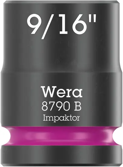 Wera 005519 Nástrčná hlavica 3/8" 6hran 9/16" Impaktor 8790 B, palcová, rázová (W05005519001)