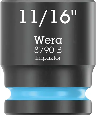 Wera 005521 Nástrčná hlavica 3/8" 6hran 11/16" Impaktor 8790 B, palcová, rázová (W05005521001)