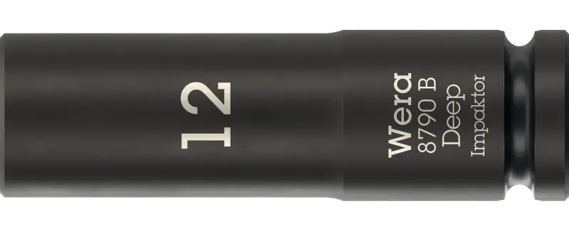 Wera 005553 Nástrčná hlavica 3/8" 6hranný 12 mm typ 8790 B Impaktor Deep, dlhá (W05005553001)