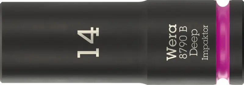 Wera 005555 Nástrčná hlavica 3/8" 6hranný 14 mm typ 8790 B Impaktor Deep, dlhá (W05005555001)