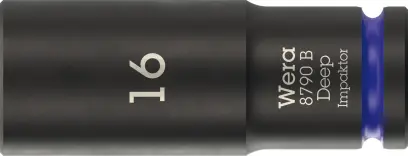 Wera 005557 Nástrčná hlavica 3/8" 6-hranný 16 mm typ 8790 B Impaktor Deep, dlhá (W05005557001)