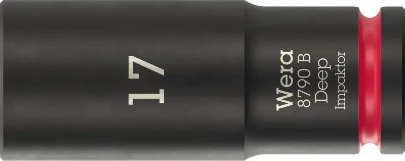 Wera 005558 Nástrčná hlavica 3/8" 6hranný 17 mm typ 8790 B Impaktor Deep, dlhá (W05005558001)
