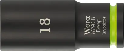 Wera 005559 Nástrčná hlavica 3/8" 6-hranný 18 mm typ 8790 B Impaktor Deep, dlhá (W05005559001)