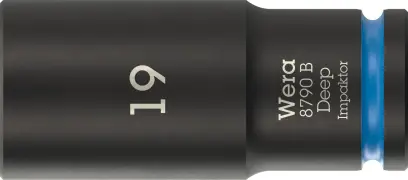 Wera 005560 Nástrčná hlavica 3/8" 6hranný 19 mm typ 8790 B Impaktor Deep, dlhá (W05005560001)