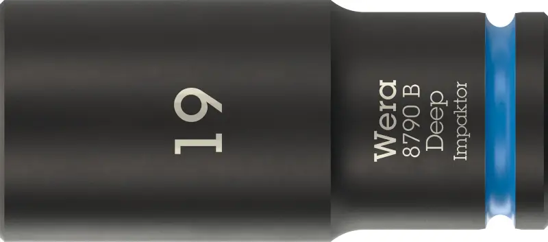 Wera 005560 Nástrčná hlavica 3/8" 6hranný 19 mm typ 8790 B Impaktor Deep, dlhá (W05005560001)