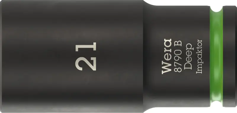 Wera 005561 Nástrčná hlavica 3/8" 6hran 21 mm typ 8790 B Impaktor Deep, dlhá (W05005561001)