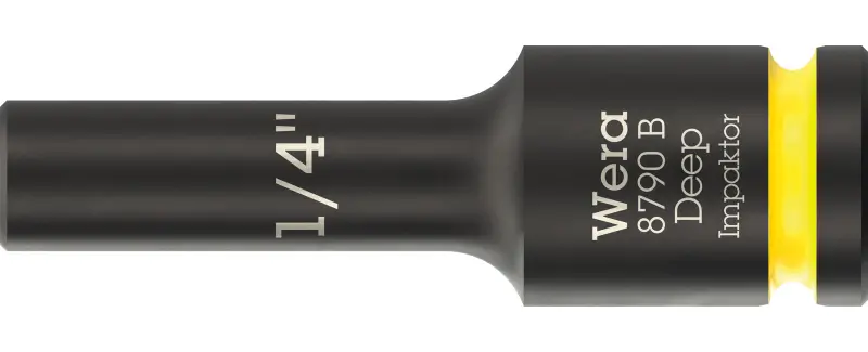 Wera 005564 Nástrčná hlavica 3/8" 6hran 1/4" typ 8790 B Impaktor Deep, dlhá, palcová (W05005564001)