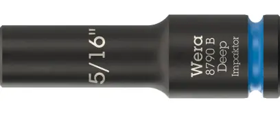 Wera 005565 Nástrčná hlavica 3/8" 6hran 5/16" typ 8790 B Impaktor Deep, dlhá, palcová (W05005565001)
