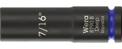 Wera 005567 Nástrčná hlavica 3/8" 6hran 7/16" typ 8790 B Impaktor Deep, dlhá, palcová (W05005567001)