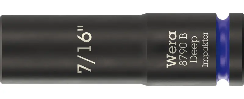 Wera 005567 Nástrčná hlavica 3/8" 6hran 7/16" typ 8790 B Impaktor Deep, dlhá, palcová (W05005567001)