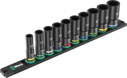 Wera 005590 Magnetický držiak 9660 B Impaktor Deep 1 - nástrčné hlavice 3/8" 20 ÷ 24 mm typ 8790 B, dlhé - 11 dielov (W05005590001)