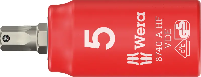 Wera 005902 Zástrčná bitová hlavica Zyklop 1/4" 6-hranný 5 mm typ 8740 A VDE HF Hex-Plus pridržiavací (W05005902001)