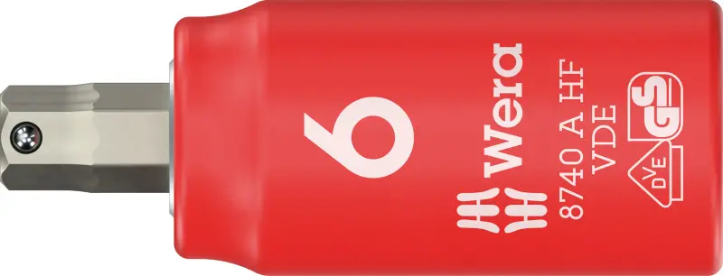Wera 005903 Zástrčná bitová hlavica Zyklop 1/4" 6hran 6 mm typ 8740 A VDE HF Hex-Plus pridržiavací (W05005903001)