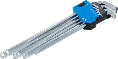 Zástrčné klíče šestihran 1,5 ÷ 10 mm BGS109374 velmi dlouhé + velmi krátké, s kulovou hlavou (Sada 9 dílů) (BGS109374)