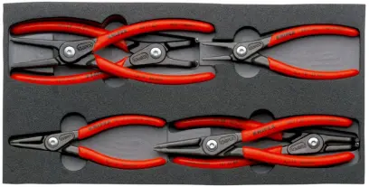 Sada KNIPEX precizních kleští na pojistné kroužky v pěnové vložce 6 ks 00 20 01 V02 (K 00 19 75 LE)