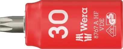 Wera 005925 Zástrčná bitová hlavica Zyklop 1/4" TX 30 typ 8767 A VDE HF TORX® pridržiavacia (W05005925001)