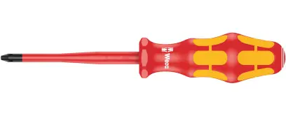 Wera 006451 Elektrikársky skrutkovač Kraftform Plus PH 2x100 mm typ 162 iS VDE, izolovaný, znížený priemer čepele (W05006451001)