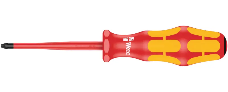 Wera 006460 Elektrikársky skrutkovač Kraftform Plus PZ 1x80 mm typ 165 iS VDE, izolovaný, znížený priemer čepele (W05006460001)