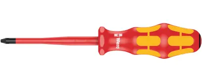 Wera 006461 Elektrikársky skrutkovač Kraftform Plus PZ 2x100 mm typ 165 iS VDE, izolovaný, znížený priemer čepele (W05006461001)
