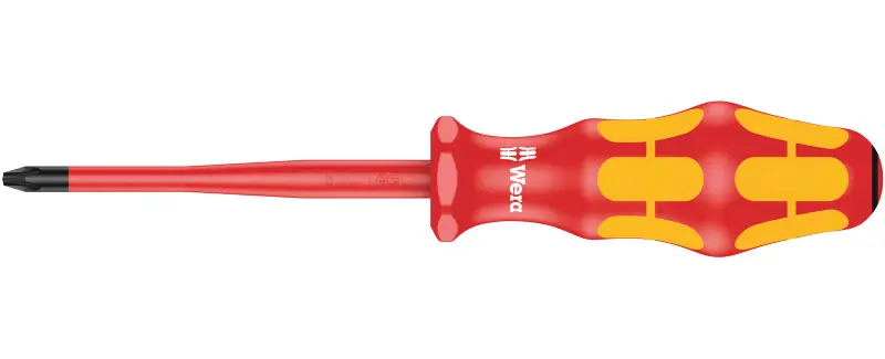 Wera 006461 Elektrikársky skrutkovač Kraftform Plus PZ 2x100 mm typ 165 iS VDE, izolovaný, znížený priemer čepele (W05006461001)